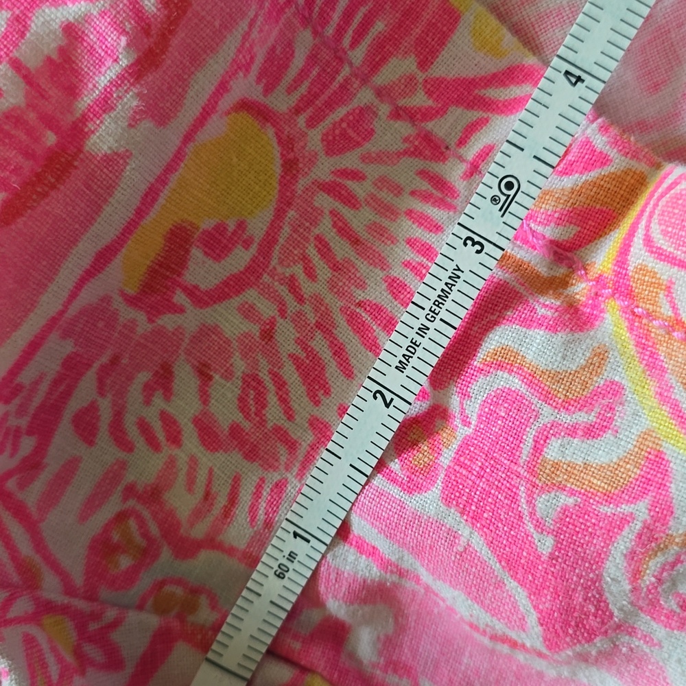 Lilly Pulitzer Pink and Yellow Women's Shorts, "Kinis In The Keys." - Picture 7 of 8